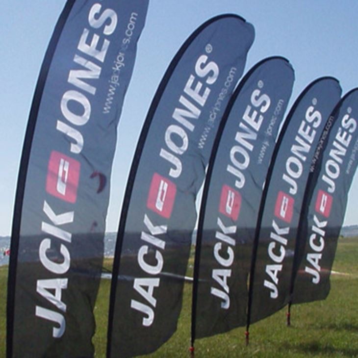 Mirror Image Flag Banner Material